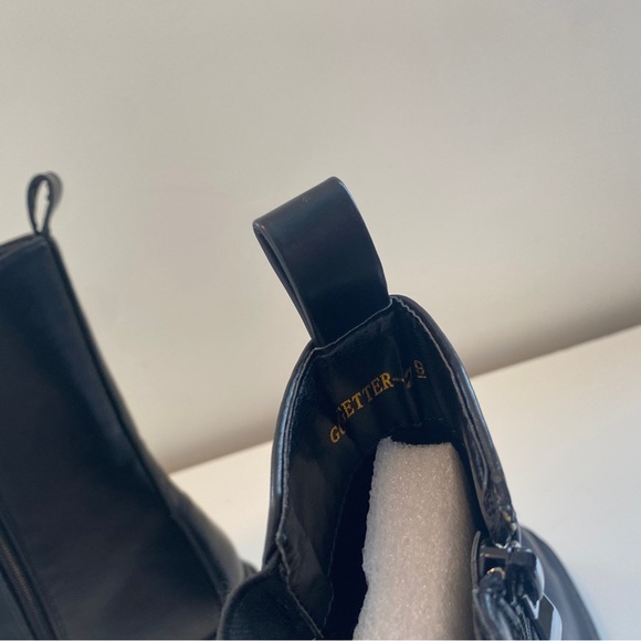 GO GETTER2 Mata Black Leather Zip-Up Mid-Ankle Boots - Picture 8 of 10